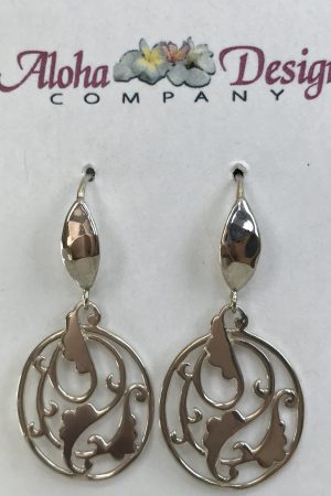 Handcrafted Bali Sterling Silver Victorian Leaves on Bali Sterling Teardrop Hooks