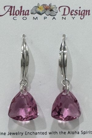 Crystal Rose Trilliant Cuts on Bali Sterling Almond Hooks