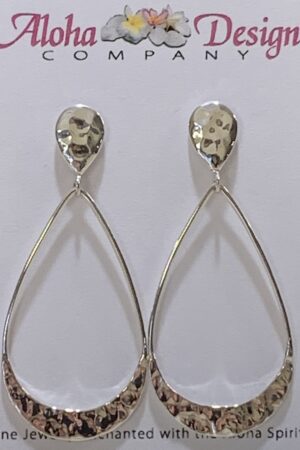 Handcrafted Sterling Silver Hammered Teardrops on Handcrafted Sterling Silver Posts